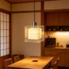 kf-S4e7d98731b4b4db98e77743afd997215b Pendente Moderno Quadrado de Vidro Design Japonês Para Bancada e Mesa de Jantar