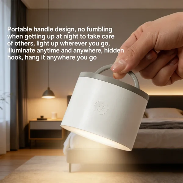 Arandela Branco Moderna LED Recarregável Sem Fio Para Cabeceira Cama, Salas e Home Office