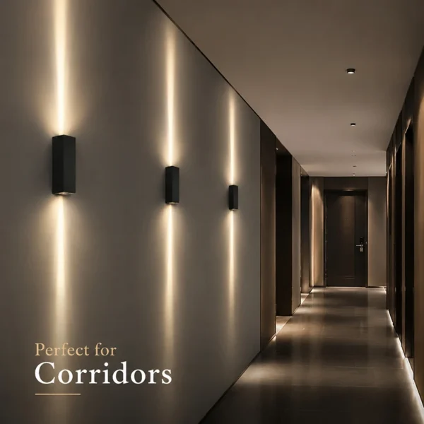 Arandela IP65 com fachos para áreas externas LED 12W IP65 Feixe Estreito Para Varandas, Fachadas e Jardins