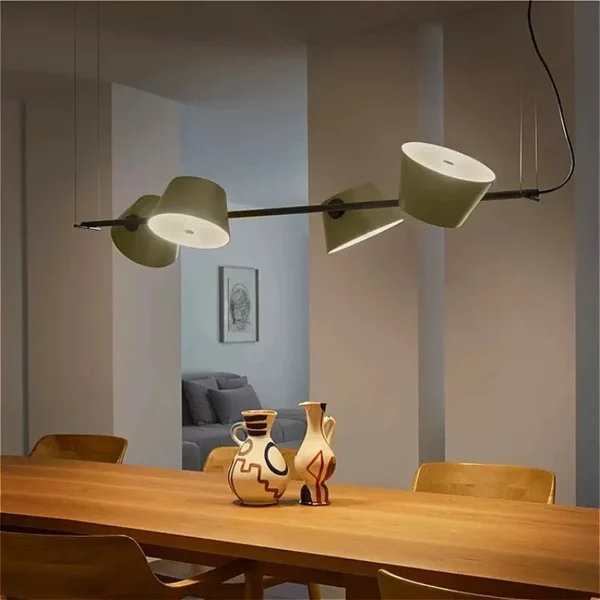 kf-S5b3a8b8b36734a4295c5d9a597e2ddabk Lustre Contemporâneo de Alumínio Barra Linear Com Pendentes Em Sala Jantar Mesa Retangular