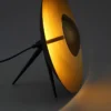 Luminária De Mesa Disco Com LED Luz Indireta