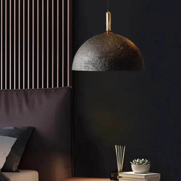 kf-S5e3b7ccede774a279c1a82bc857a794fg Pendentes Com Textura Estilo Japonês Wabi Sabi 1/2 Esfera Para Mesa De Jantar
