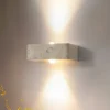 Arandela IP65 Com 2 Fachos de Luz Para Áreas Externas Travertino Wabi Sabi Para Jardins, Varandas e Fachadas