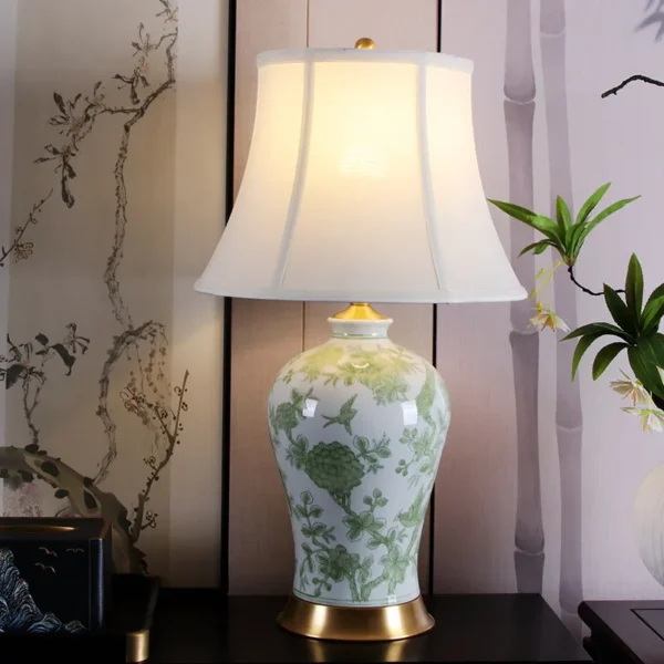 kf-S63c0b62b7d2f4022a27ec901e5bc1ca0s Abajur Escultural Formas Orgânicas De Cerâmicas Estilo Chinês Para Mesa Quartos e Salas