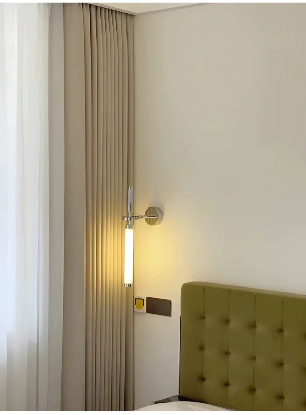 kf-S68509620d1ff4894a804a749ec074420q Arandela Linear Retrô Elegante Prata De Braço Ajustável Para Quartos, Salas, Hall de Entrada e Lavabos