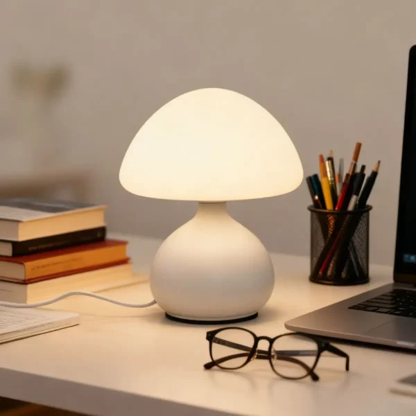 kf-S6a7a4b7c6e1b43828f1aaaa4b8b3666f7 Abajur Cogumelo Portátil LED Com Controle de Três Cores Para Salas e Quartos