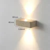 Arandela IP65 Com 2 Fachos de Luz Para Áreas Externas Travertino Wabi Sabi Para Jardins, Varandas e Fachadas