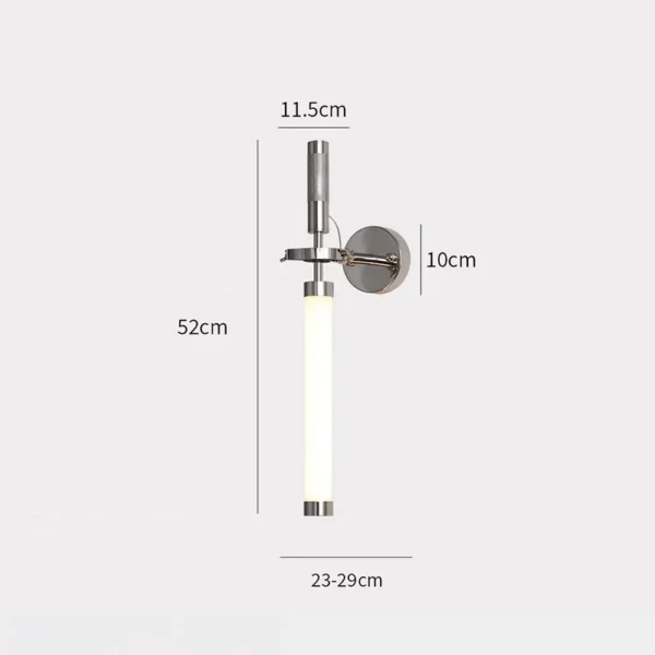 kf-S721493921bb04b9aa817fdbb1c9aa2c8P Arandela Linear Retrô Elegante Prata De Braço Ajustável Para Quartos, Salas, Hall de Entrada e Lavabos
