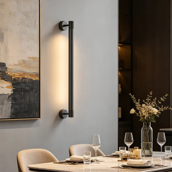 kf-S7260f5143f4d4385b8e943a46f10f84bf Arandela Minimalista Linear LED 360 ° Rotativa em Latão Para lavabos, Hall de Entrada e Salas