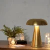 Abajur Portátil Sem Fio Cogumelo Com LED Toque e Bateria Recarregável Para Mesa Estar, Quartos e Home Office