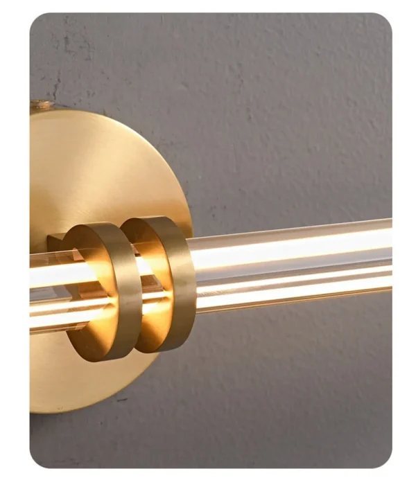 kf-S7c8e2231426d4b7d8cdaaf984524f2adg Arandela Linear Moderna Alumínio Dourado Para Espelho, Hall Entrada e Salas