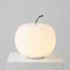 Abajur Apple Criativo Vidro Branco Jade com Controle Remoto RGB