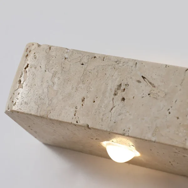 Arandela IP65 Com 2 Fachos de Luz Para Áreas Externas Travertino Wabi Sabi Para Jardins, Varandas e Fachadas