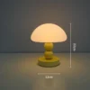 Abajur Moderno Luminária Portátil Tipo Cogumelo Estilo Francês Alumínio Para Mesa Home Office, Cabeceira Cama e Criado Mudo