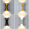 kf-S8c2886ff3de14f8eaa6ba2de369cdb6cu Arandela Alumínio IP65 À Prova D'Água Com 2 Fachos de Luz Para Áreas Externas Em Jardins e Varandas