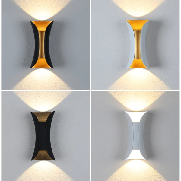 kf-S8c2886ff3de14f8eaa6ba2de369cdb6cu Arandela Alumínio IP65 À Prova D'Água Com 2 Fachos de Luz Para Áreas Externas Em Jardins e Varandas