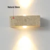 Arandela IP65 Com 2 Fachos de Luz Para Áreas Externas Travertino Wabi Sabi Para Jardins, Varandas e Fachadas