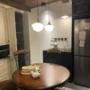 Pendente Vintage De Vidro Branco Leitoso Para Bancada e Mesa de Jantar