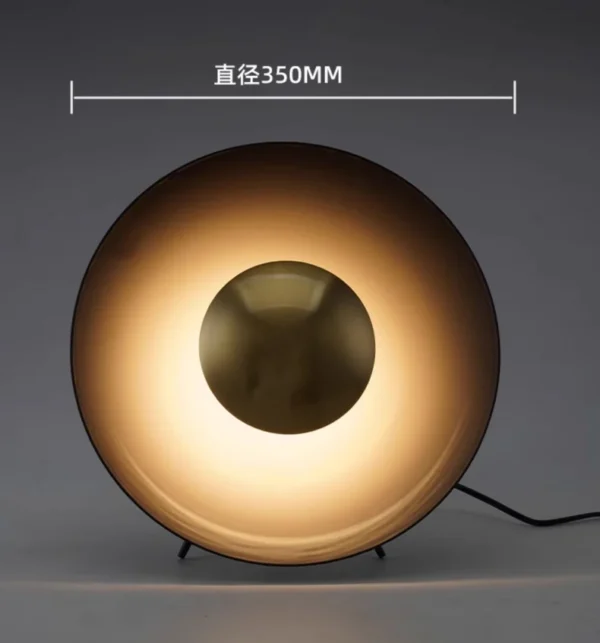 Luminária De Mesa Disco Com LED Luz Indireta