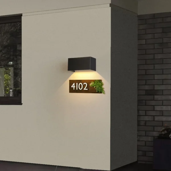 Arandela Moderna Alumínio Preto LED 12W ou 24W IP65 à Prova d'Água Para Área Externa Em Jardins e Fachadas