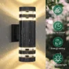 kf-Sa4af8881f6614b66904db58861dadcf2m Arandela Externa IP65 à Prova d'Água E27/GU10 Acrílico Metal Preto Para Jardins e Fachadas