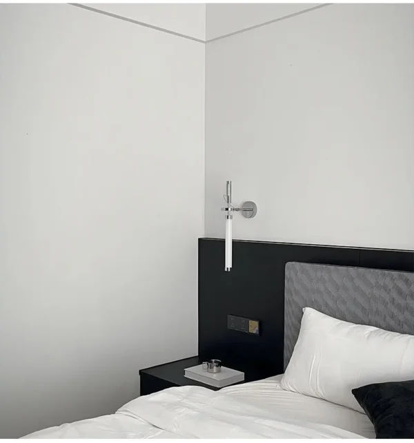 kf-Sa527c15382334e7ea0750c3887f511038 Arandela Linear Retrô Elegante Prata De Braço Ajustável Para Quartos, Salas, Hall de Entrada e Lavabos