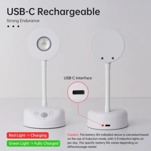 kf-Sac244508cd57401cbe305a71cb6906ecD Arandela Sem Fio Com Luz Noturna Com Sensor Movimento Para Quadros e Espelhos em Lavabos