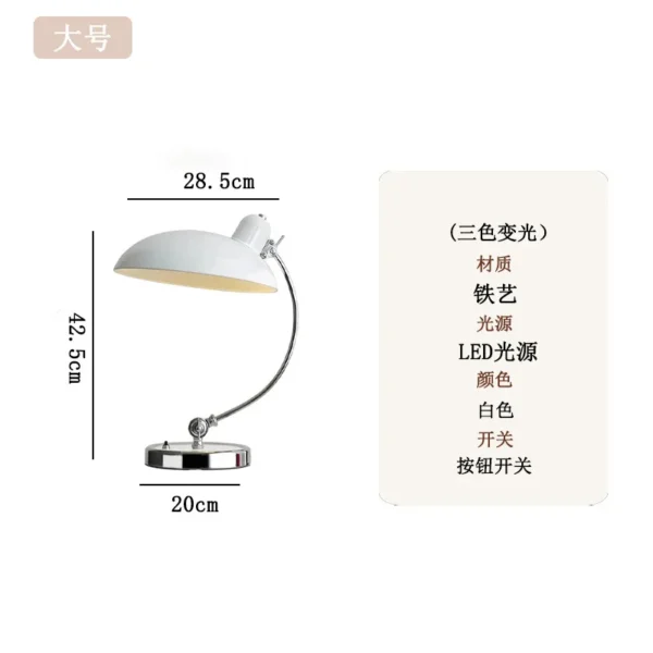Luminária de Mesa Metal Polido Christian Dell Kaiser Idell 6631 – Réplica Chinesa