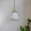 Pendente Vintage De Vidro Branco Leitoso Para Bancada e Mesa de Jantar