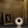 Luminária De Mesa Disco Com LED Luz Indireta