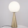Abajur Cone Bola Branca De Vidro Gio Ponti Bilia – Réplica Chinesa