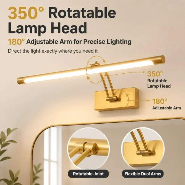 kf-Sc2ff349b28994f4581e4f14368db3e4fQ Arandela Linear Minimalista Facho de Luz Ajustável De Alumínio Para Quadros e Espelhos em Lavabos e Banheiros