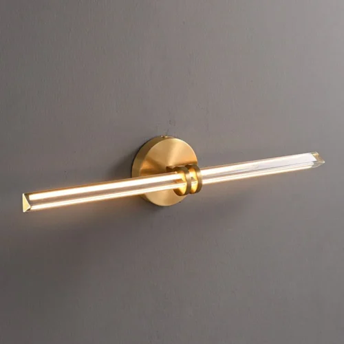 Arandela Linear Moderna Alumínio Dourado Para Espelho, Hall Entrada e Salas