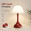 Abajur Portátil Luminária Tipo Cogumelo LED Recarregável Para Mesa Em Quarto, Salas e Home Office