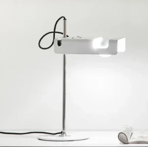 Luminária de Mesa Branca Design Italiano joe colombo → Spider – Réplica Chinesa