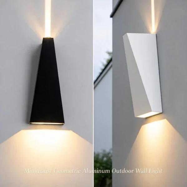 kf-Scfabe662b4694283a5166120a5b5fa0cF Arandela Moderna Alumínio 2 Fachos de Luz IP65 Com 2 Fachos LED Para Jardins e Fachadas