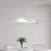 kf-Sd186dcf362a240c5bc5700bb8ff02476g Lustre Escultural Forma Orgânica De Tecido Branco Para Mesa De Jantar