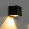 Arandela Solar IP65 Impermeável Com 1 Facho Alumínio Preto Áreas Externas Em Jardins e Fachadas Arandela Solar IP65 Impermeável Com 1 Facho Alumínio Preto Áreas Externas Em Jardins e Fachadas