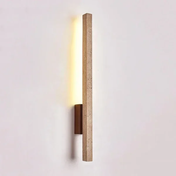 kf-Sdbd6c1ed3f9b407bacb297712c51ee70n Arandela Linear Rústica Wabi-Sabi em Travertino Cor Natural Para Quartos, Salas e Lavabos