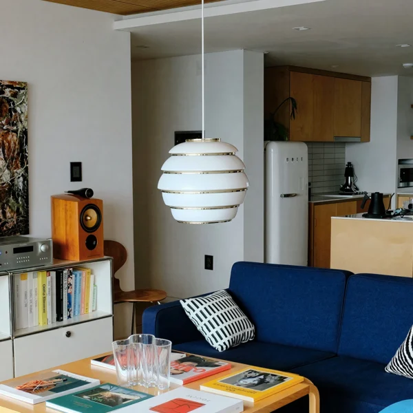 Lustre Redondo Em Camadas Alvar Aalto → A331 Beehive – Réplica Chinesa