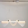 kf-Se276135afdb8407f9d7be44c9f4e5d54u Lustre Escultural minimalista Formas Orgânicas Wabi-Sabi Tecido Branco Para Mesa Jantar