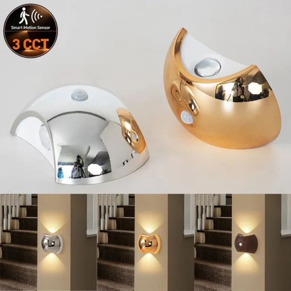 Arandela Minimalista Sem Fio Com LED Recarregável Com Fixação Magnética Para Quartos, Salas e Hall de Entrada