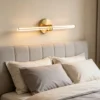 kf-Se465a89418064bab88d6060765bcdba7C Arandela Linear Moderna Alumínio Dourado Para Espelho, Hall Entrada e Salas