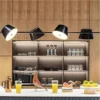kf-Se4ca3f7ec2034be7ae09be974fdec488r Lustre Contemporâneo de Alumínio Barra Linear Com Pendentes Em Sala Jantar Mesa Retangular