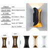 kf-Se98646b9dbe94ec58e544c029ad9f776Q Arandela Alumínio IP65 À Prova D'Água Com 2 Fachos de Luz Para Áreas Externas Em Jardins e Varandas