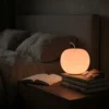 Abajur Apple Criativo Vidro Branco Jade com Controle Remoto RGB