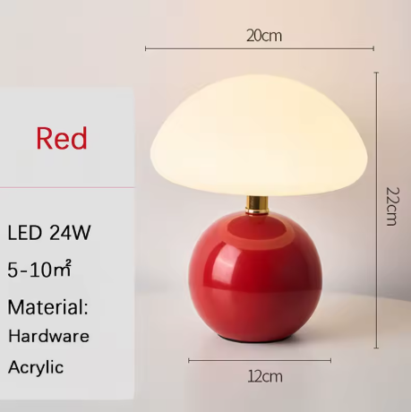 medida Abajur Portátil Moderno Modelo Cogumelo LED USB Para Salas e Quartos