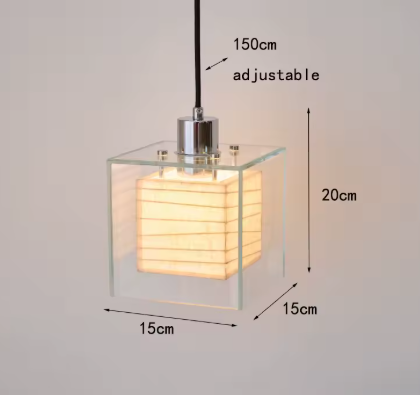 pendente-quadrado-vidro-miresa-para-mesa-jantar-bancada-de-cozinha-americana-marca-miresa Pendente Moderno Quadrado de Vidro Design Japonês Para Bancada e Mesa de Jantar