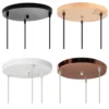 kf-S0ab5cd9a95734ffd95f33f13ec82d4a75 Base Para Lustre Acessórios Placa Teto Redonda Com 3 furos