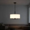 kf-S1ac7af917bed43a688505b235912bce1k Pendente Redondo de Tecido LED - foto 6